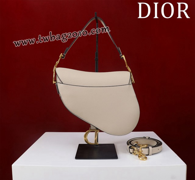 Dior专柜新款迪奥高仿原单长肩带大小号牛皮马鞍包手拎斜挎包 djfk1796